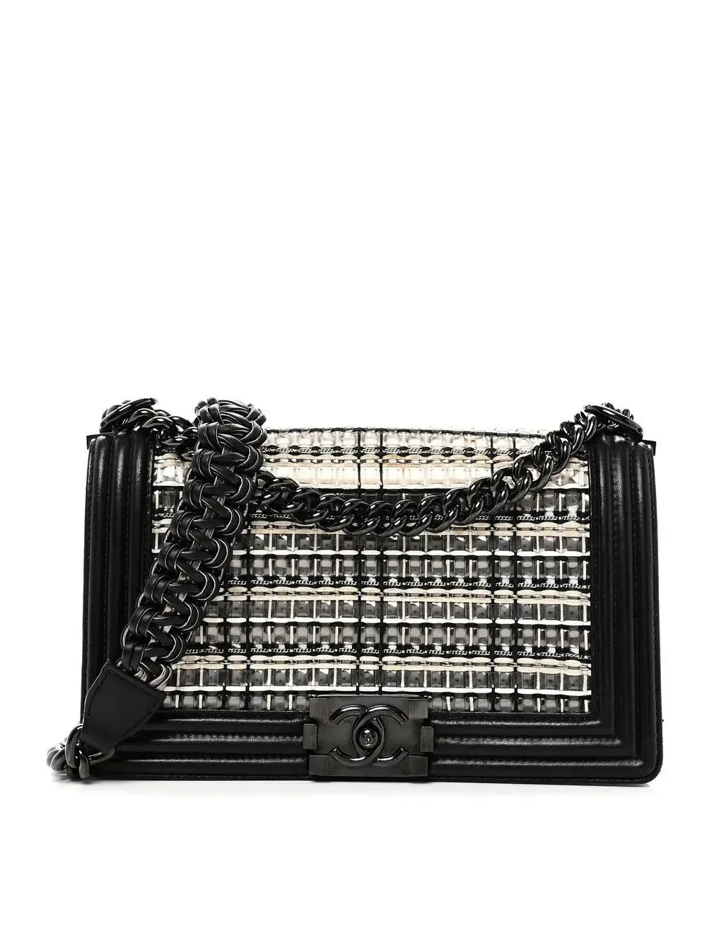 Chanel Pvc Thread Woven Medium Boy Flap #322597C18B